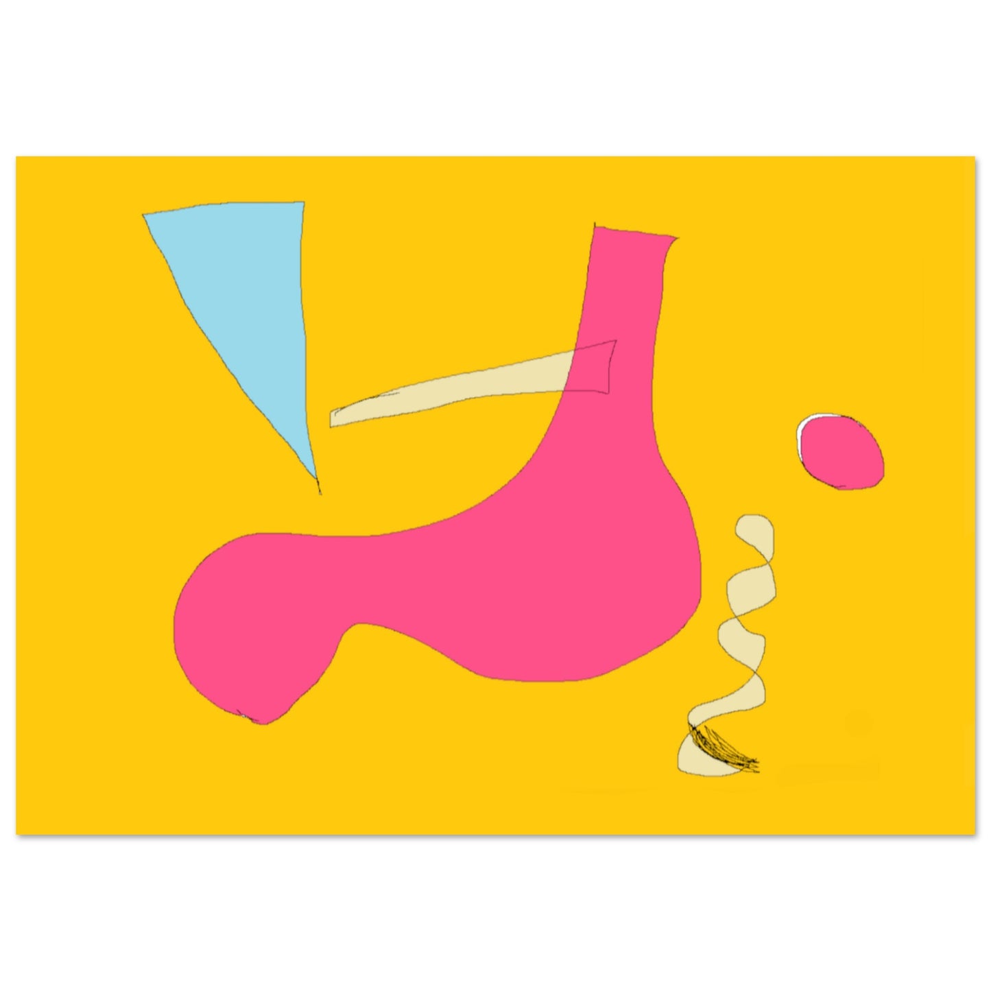 Poster Organe Jaune - Peinture digitale art galaxie par Vivi Méduse"