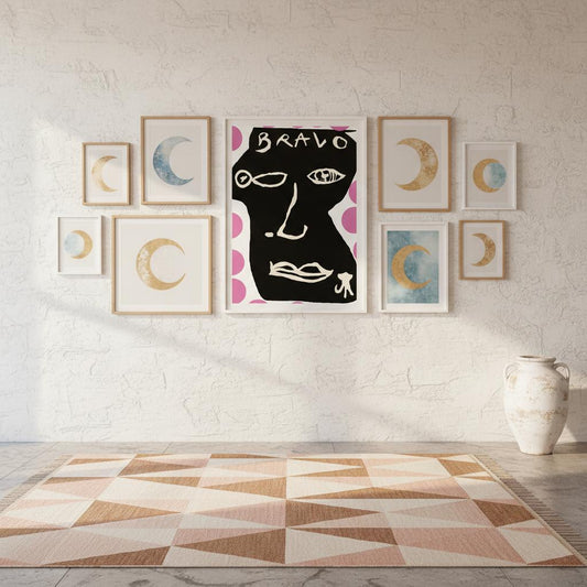 Poster Bravo Moon Pink - Détail art inspirant par Vivi Méduse"