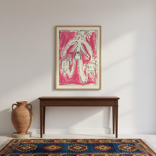 Poster Serveuse de Sushi - Détail collection Métamorphose par Vivi Méduse