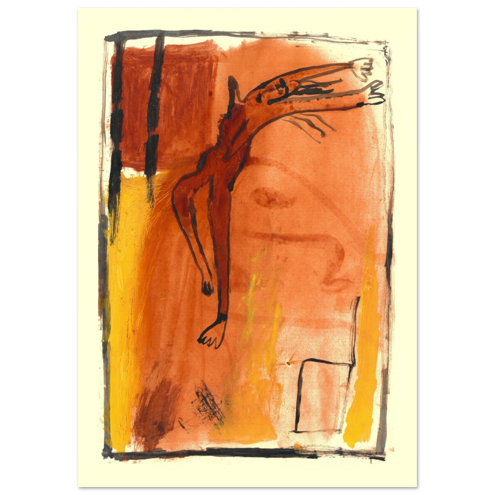 Poster Femme Libre - Peinture acrylique art poétique par Vivi Méduse"