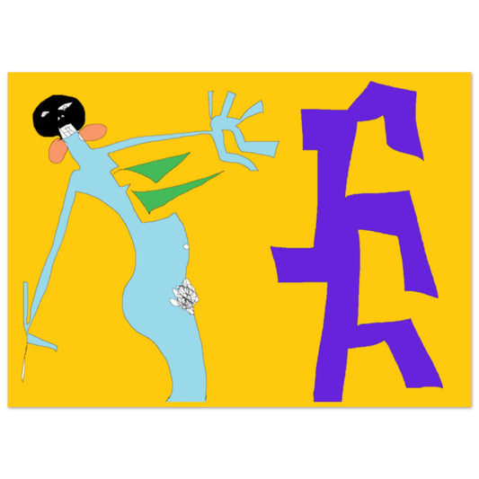 Poster Femme Squelette Bleue - Peinture digitale art galaxie par Vivi Méduse"