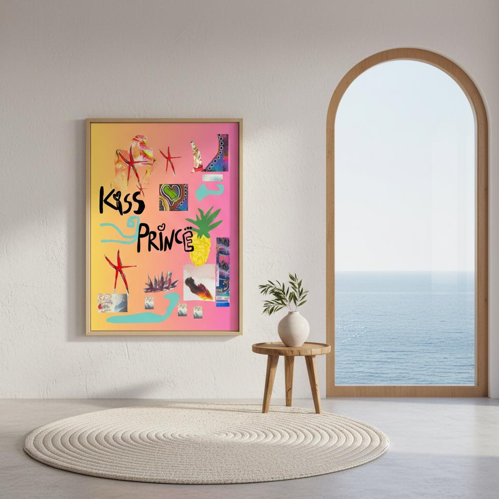 Poster Kiss Prince - Détail collection Mer par Vivi Méduse"