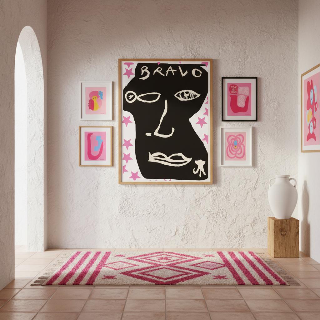 "Poster Bravo Stella Pink - Détail art inspirant par Vivi Méduse"