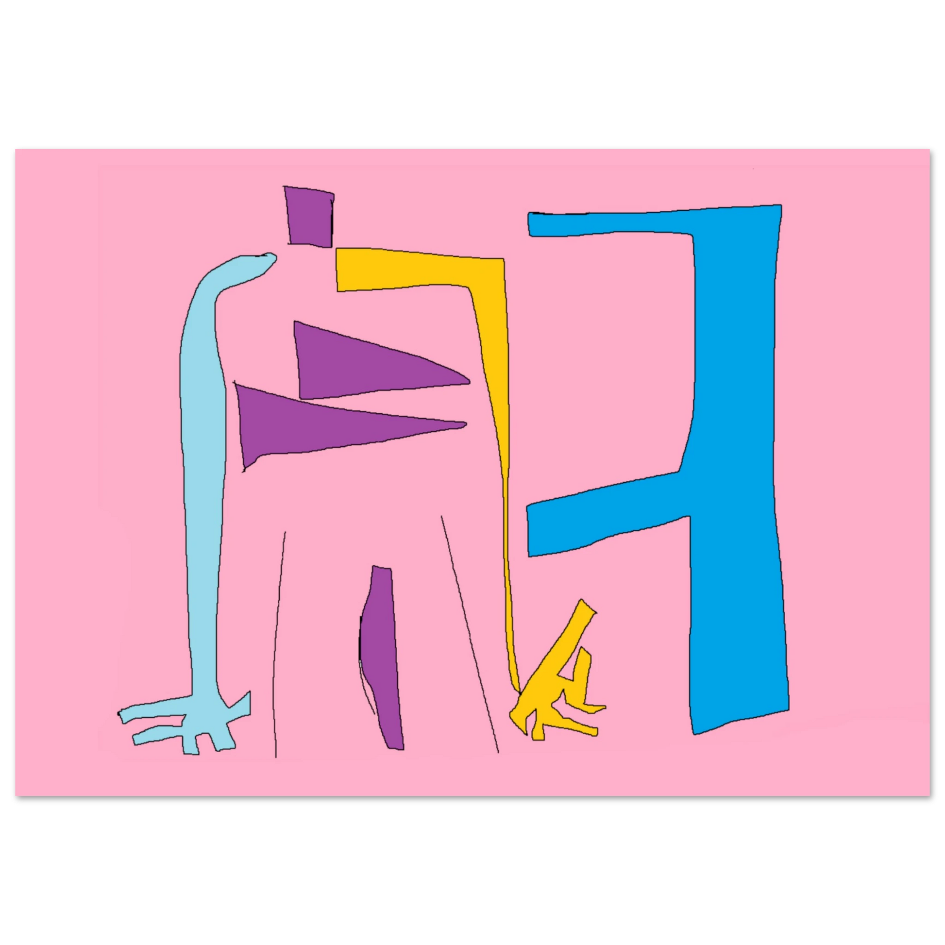 Poster Organe Rose - Peinture digitale art galaxie par Vivi Méduse"