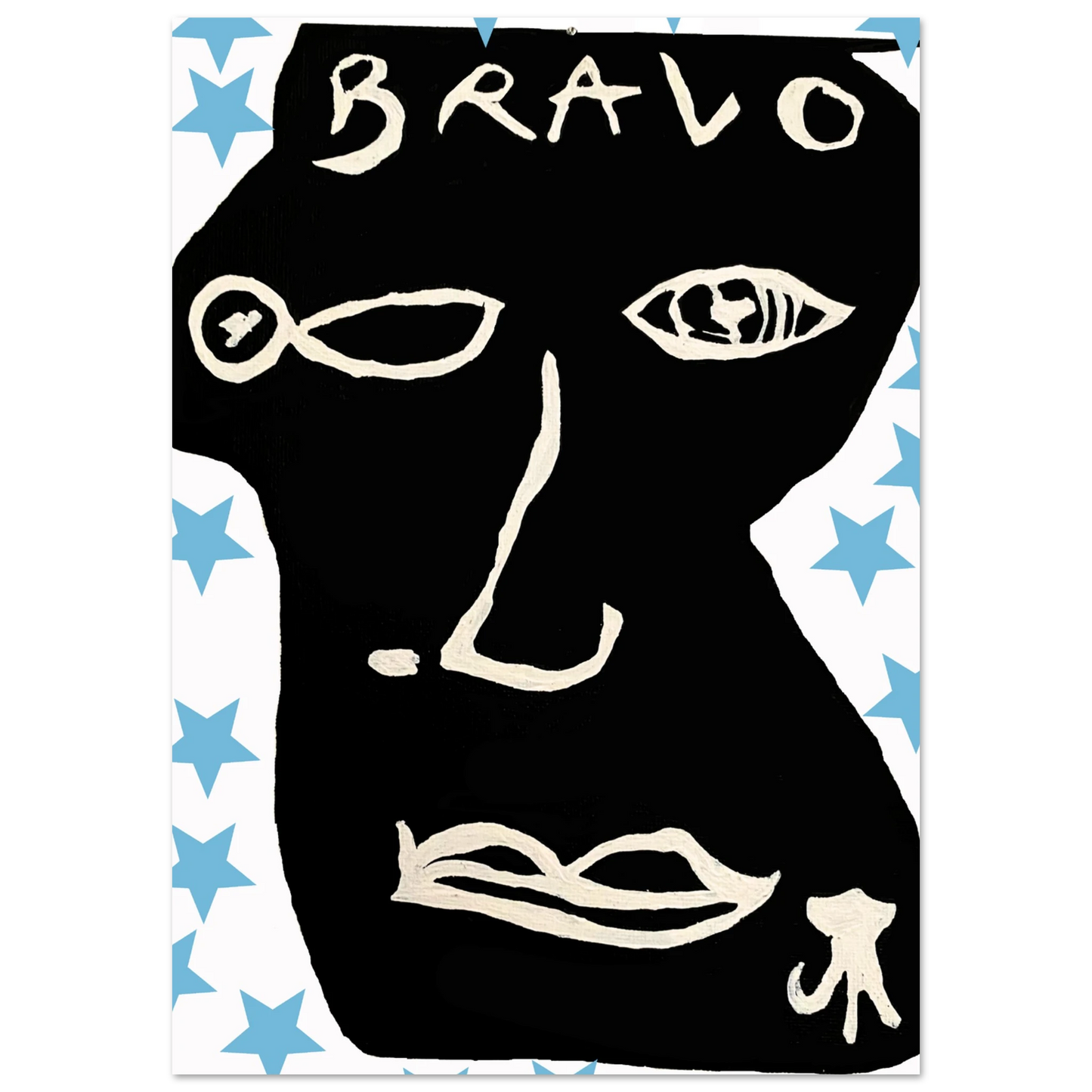 Poster Bravo Stella Blue - Peinture digitale par Vivi Méduse"